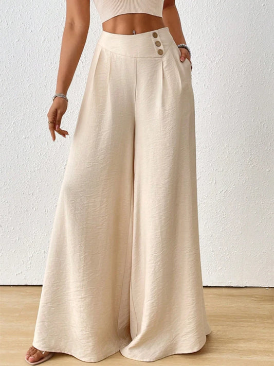 Elegant Summer Wide-Leg Pants for Women