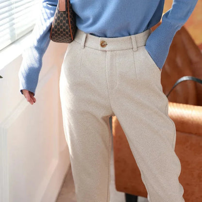 Premium Wool-Blend Suit Pants