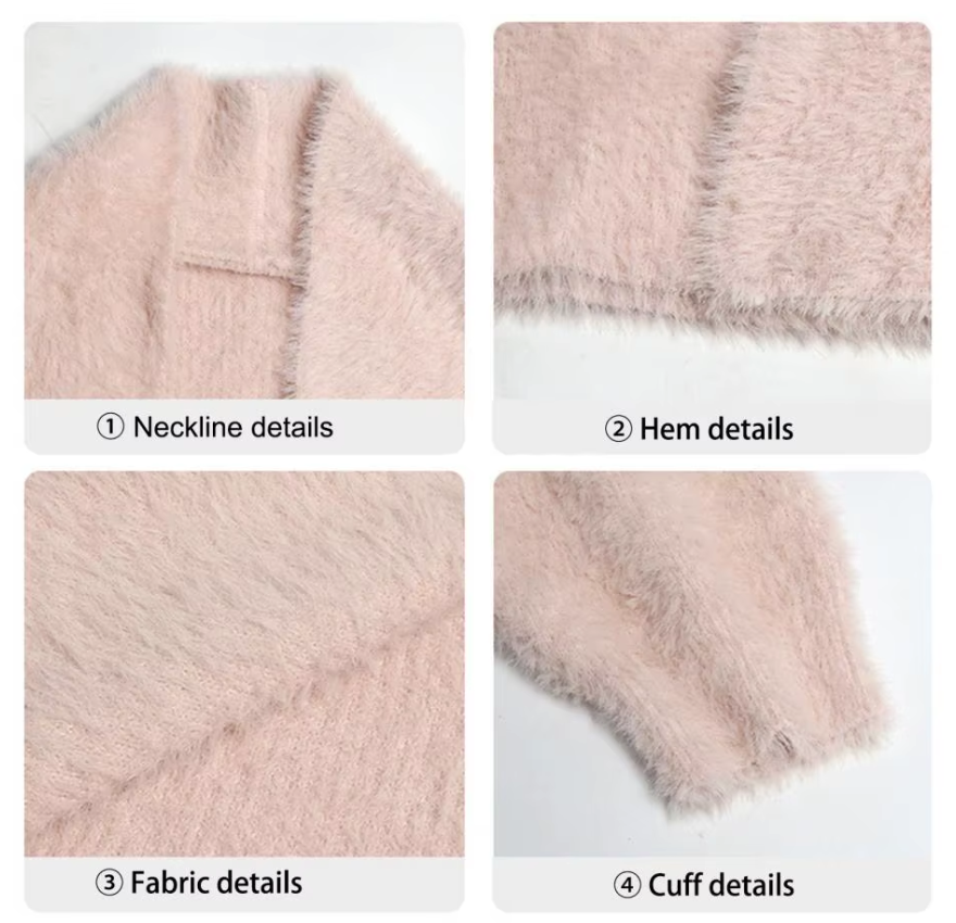 Long Knitted Cardigan – Soft Cashmere Feel Winter Sweate