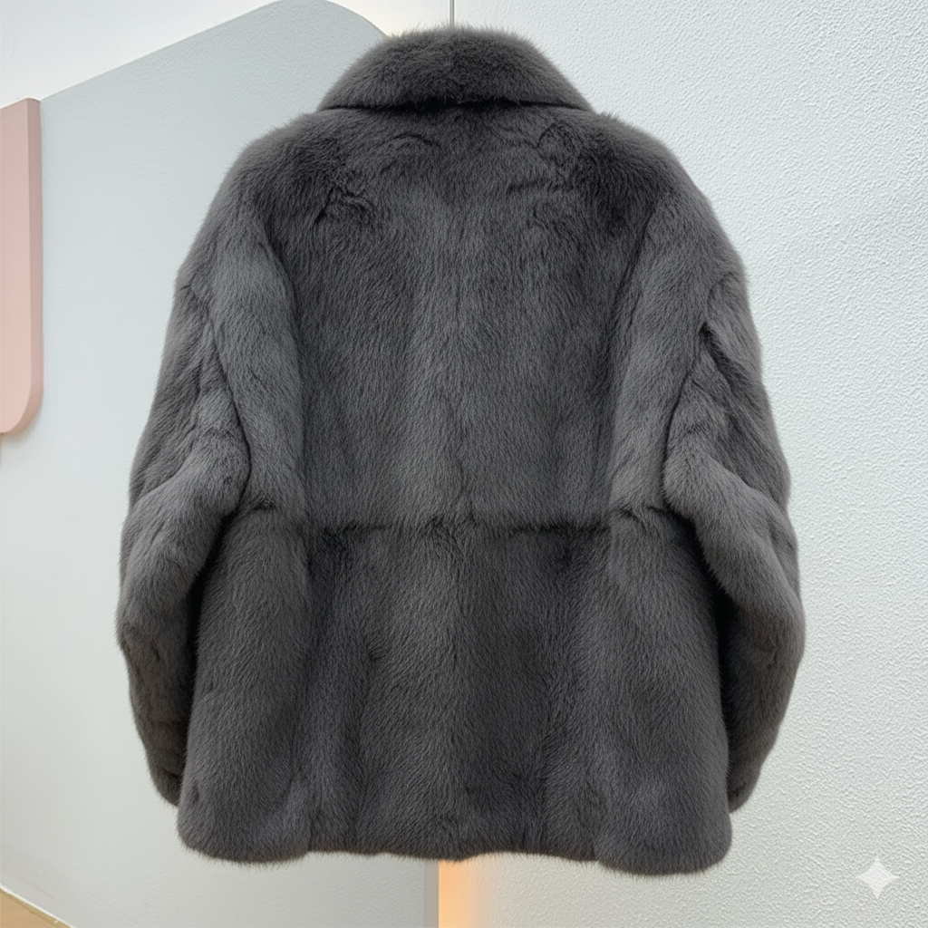 Refined Women’s Down Jacket – 100% Natural Real Fur