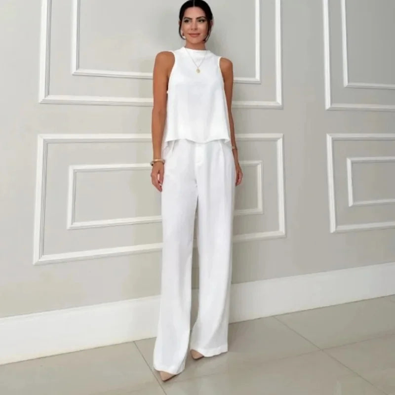 Women’s Solid Color 2-Piece Set