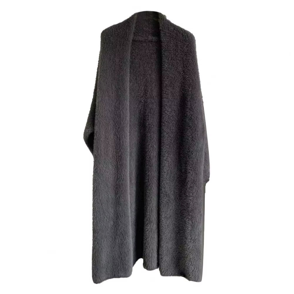 Long Knitted Cardigan – Soft Cashmere Feel Winter Sweate